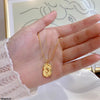Printed Flower Stainless Steel Pendent