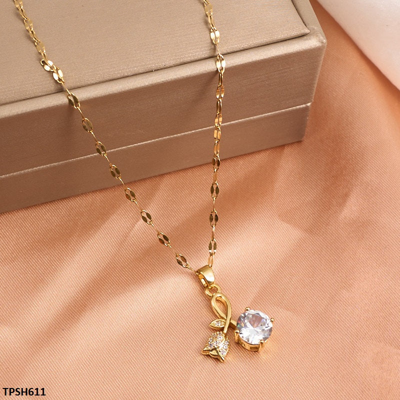 Flower Circle Drop Pendent