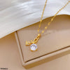 Flower Circle Drop Pendent