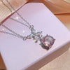 Marquise Round Drop Zircon Pendant Set
