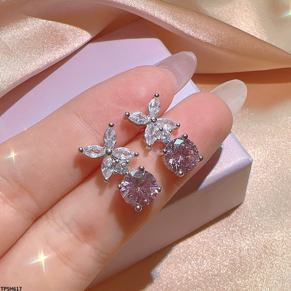 Marquise Round Drop Zircon Pendant Set