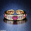 Heart Painted Ring Adjustable