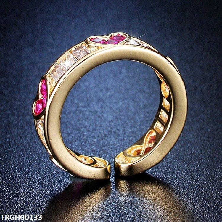 Heart Painted Ring Adjustable