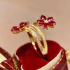 Double Flower Ring Adjustable