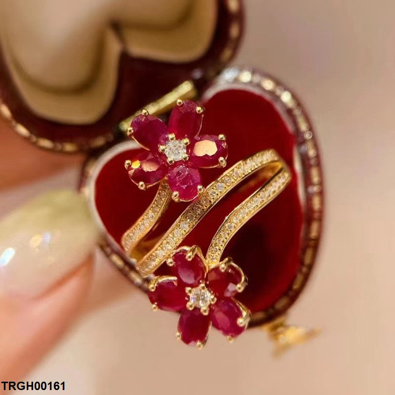 Double Flower Ring Adjustable