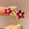 Double Flower Ring Adjustable