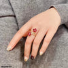 Double Flower Ring Adjustable