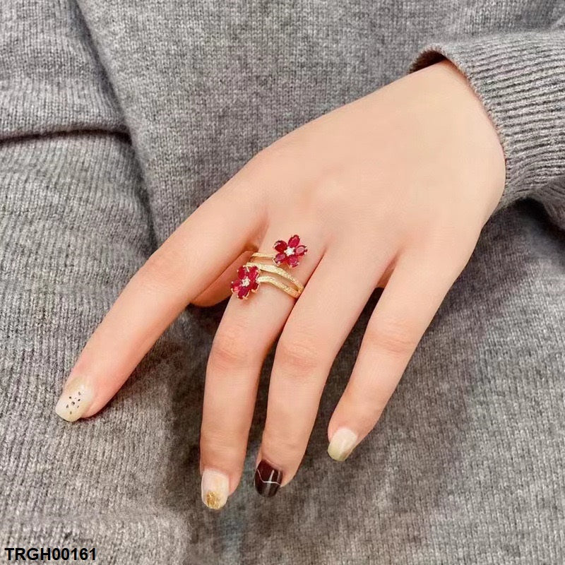 Double Flower Ring Adjustable