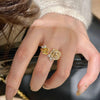 Gilded Roses Zircon Ring