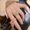 Gilded Roses Zircon Ring