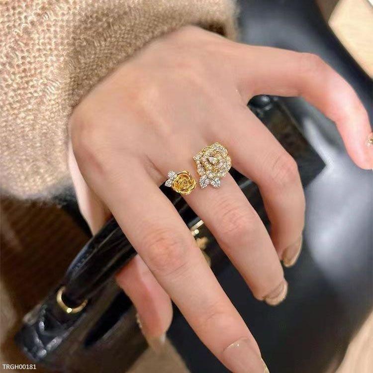 Gilded Roses Zircon Ring