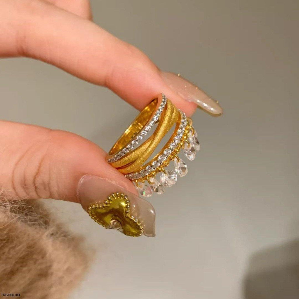 Tear Drop Zircon Adjustable Ring