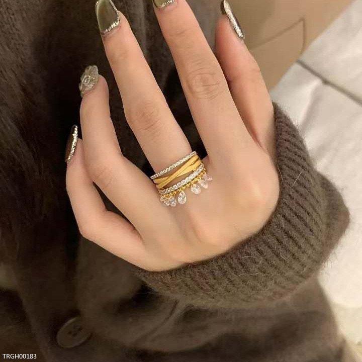 Tear Drop Zircon Adjustable Ring