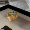 Pearl Round Ring Adjustable