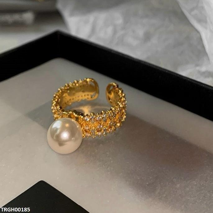 Pearl Round Ring Adjustable