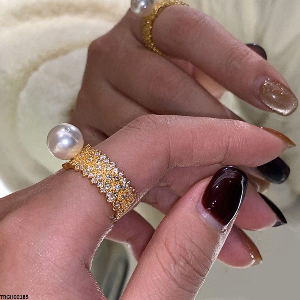 Pearl Round Ring Adjustable