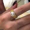 Pearl Round Ring Adjustable