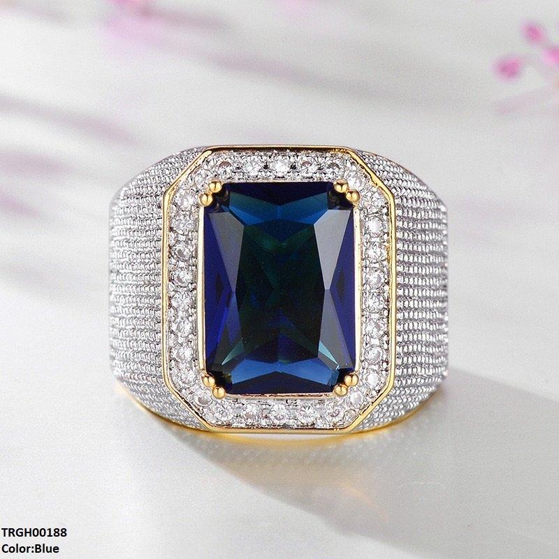 Rectangle Zircon Ring