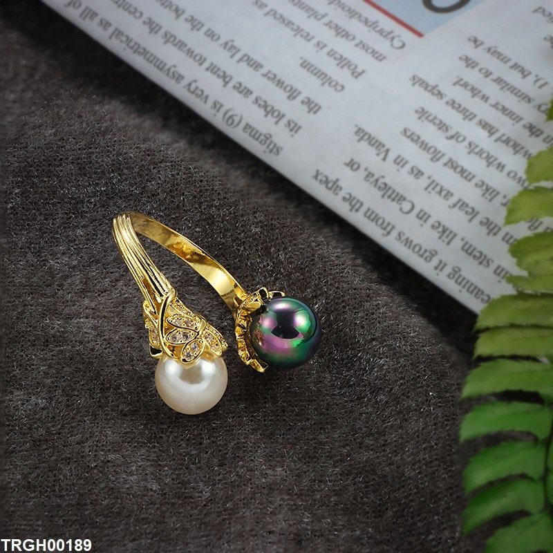 Double Pearl Ring Adjustable