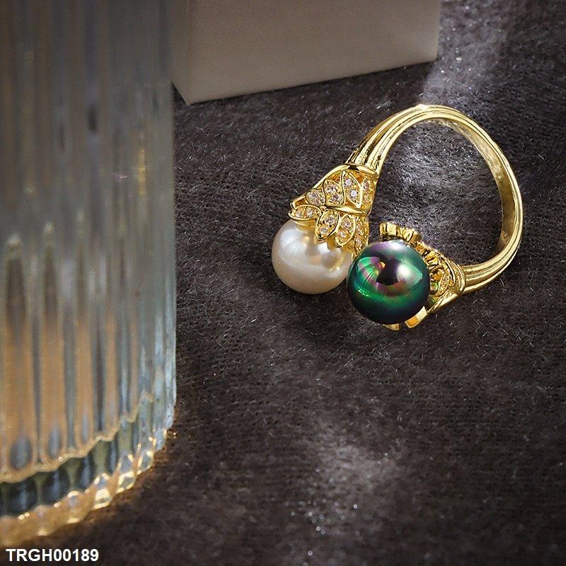 Double Pearl Ring Adjustable