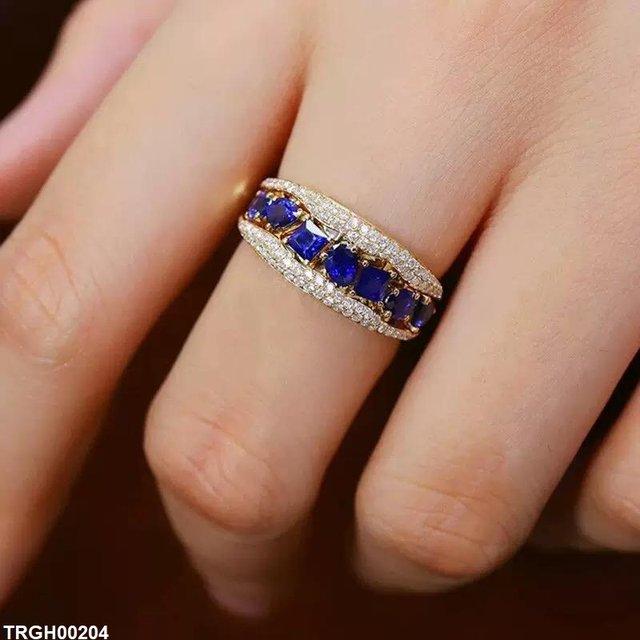 Square Blue Stone Ring