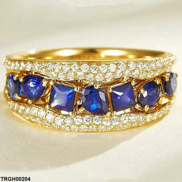 Square Blue Stone Ring