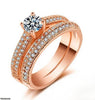 Round Couple Zircon Ring