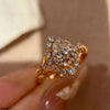 Tear Zircon Ring Adjustable