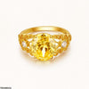 Oval Zircon Stone Ring Adjustable