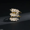 Zircon Leaf Ring Adjustable