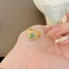 Oval Zircon Ring Adjustable