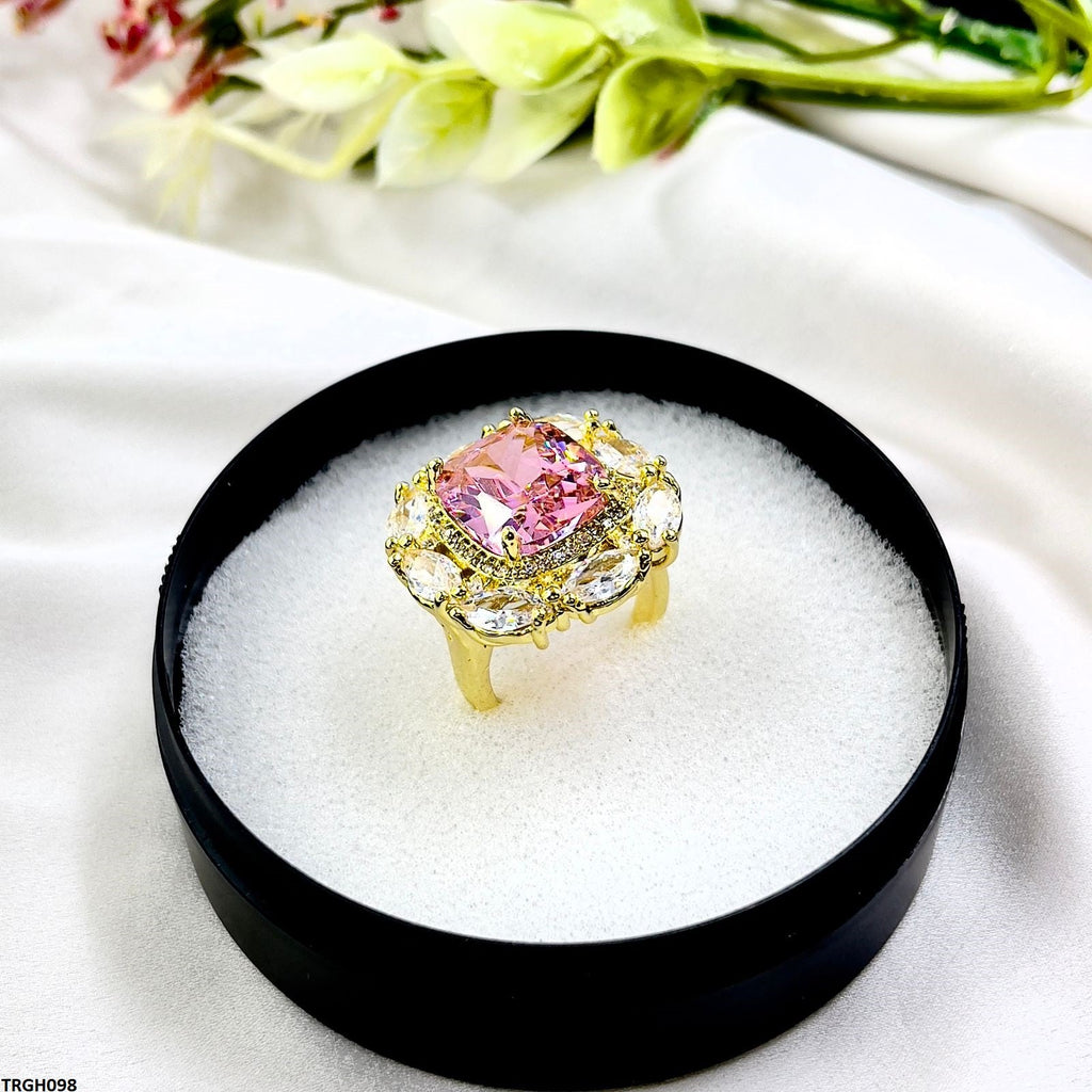 Marquise Border Cushion Ring Adjustable