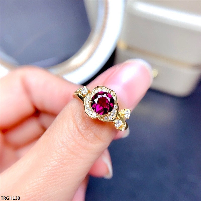 Round Flower Ring Adjustable