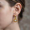 Stainless Steel Round Pearl Drop Hoops