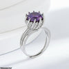Round Purple Stone Ring Adjustable