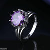 Round Purple Stone Ring Adjustable