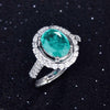 Oval Stone Zircon Ring Adjustable