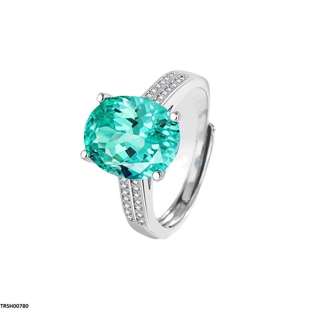 Oval Zircon Stone Ring Adjustable