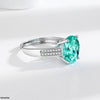 Oval Zircon Stone Ring Adjustable