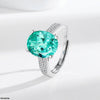 Oval Zircon Stone Ring Adjustable