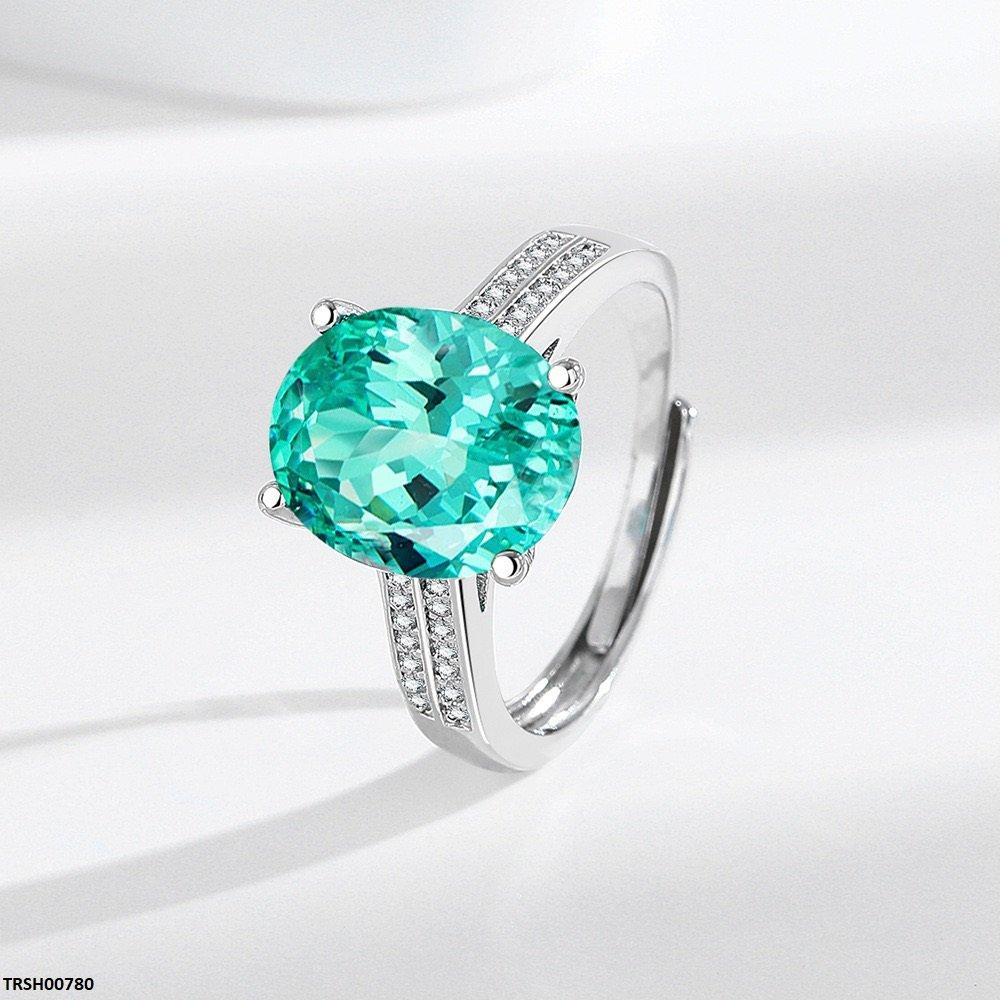 Oval Zircon Stone Ring Adjustable