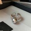 Pearl Round Ring Adjustable