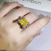 Square Zircon Ring Adjustable