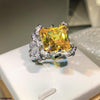 Square Zircon Ring Adjustable