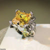 Square Zircon Ring Adjustable