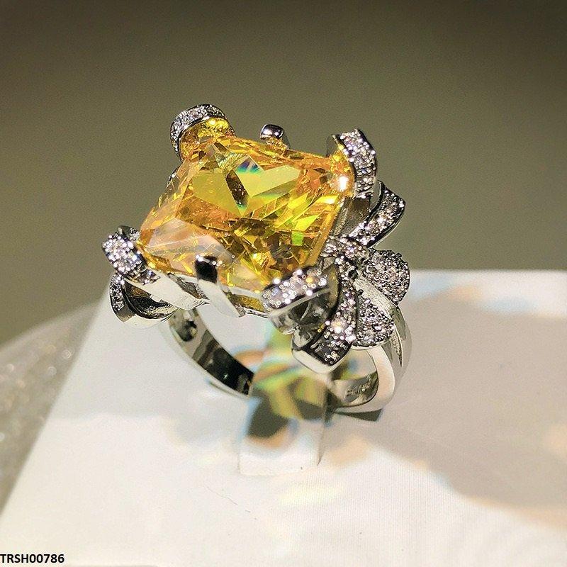 Square Zircon Ring Adjustable