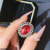 Redish Oval Stone Ring