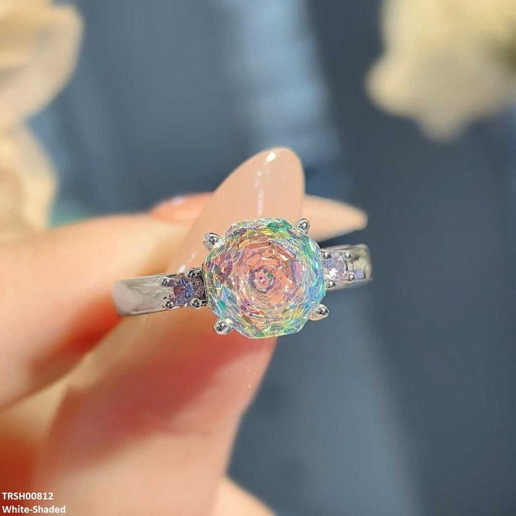 Round Zircon Ring Adjustable