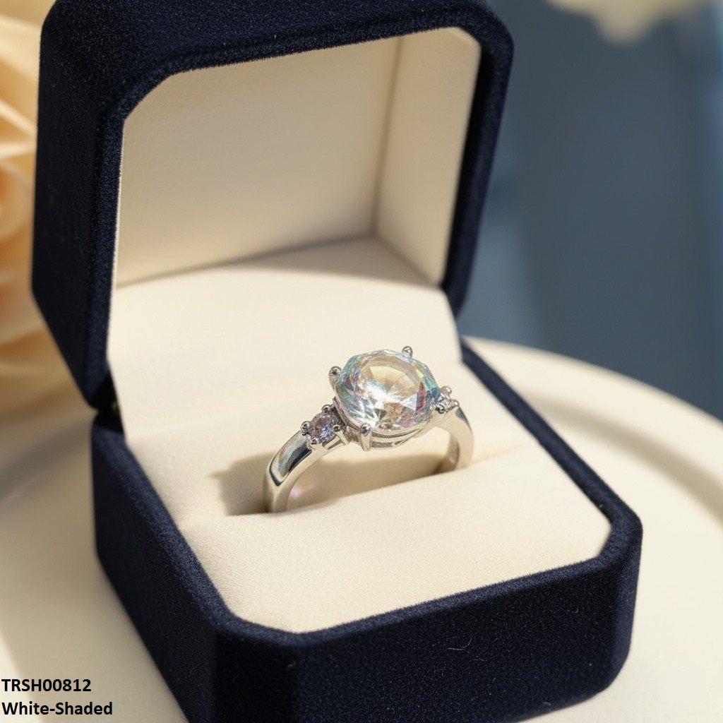 Round Zircon Ring Adjustable