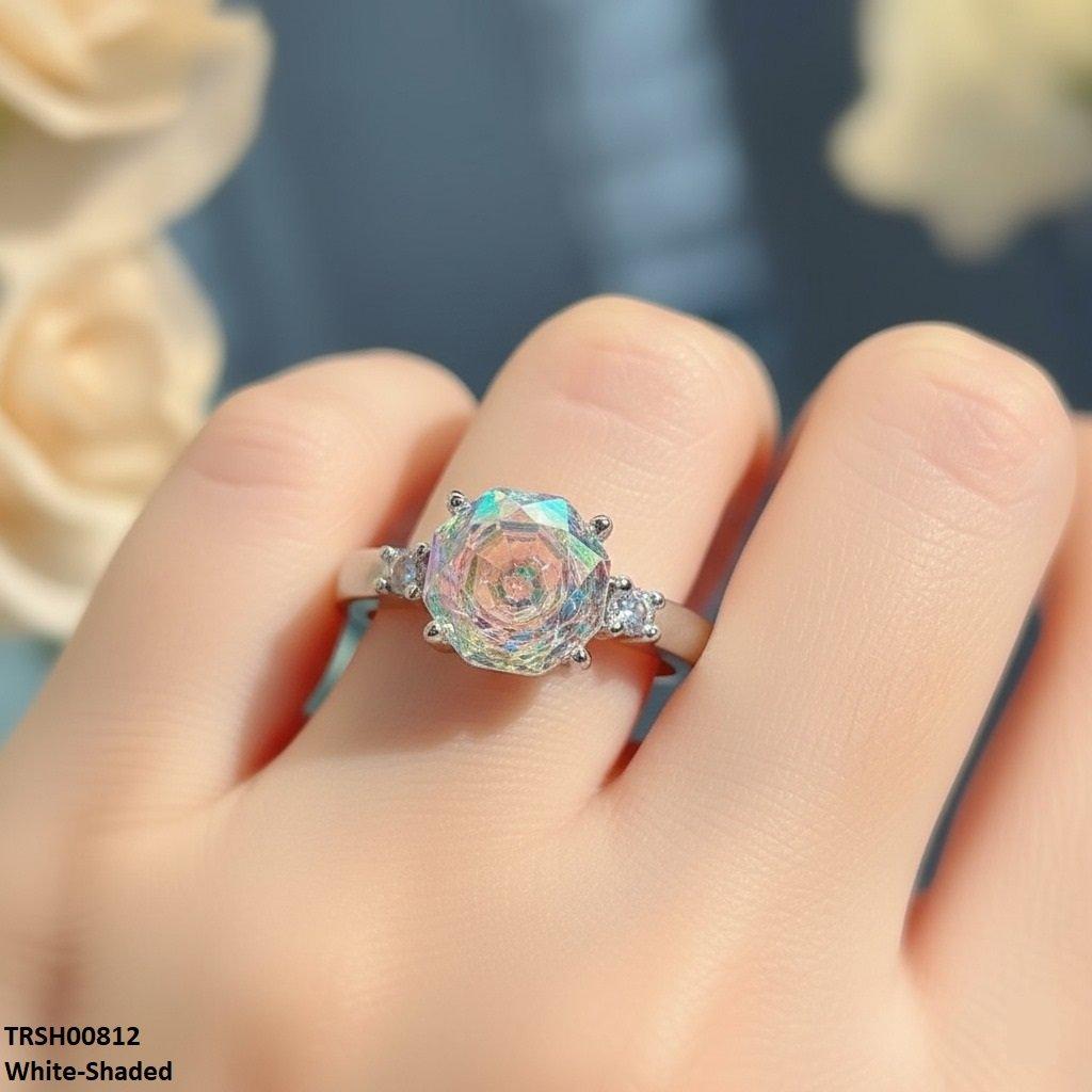 Round Zircon Ring Adjustable